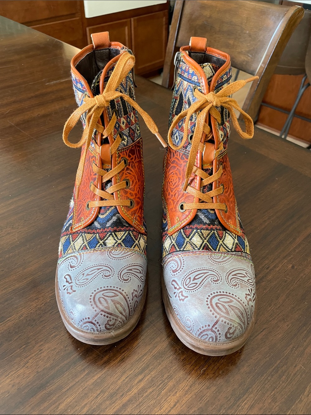 Socofy Patchwork Boots Size 39 (8.5 US) - Picture 4 of 7